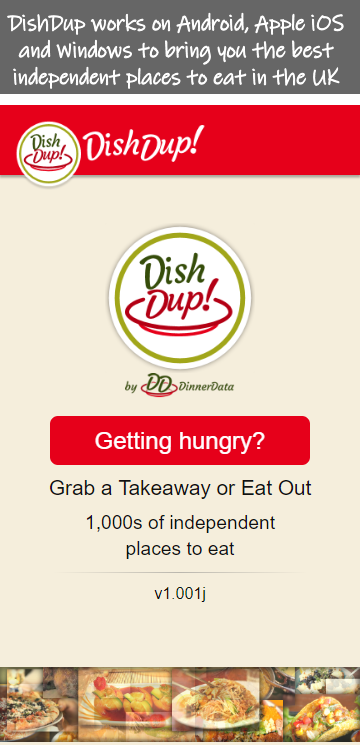 Getting Hungry? Image of DishDup restaurant and takeaway app